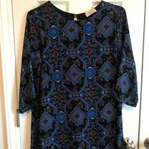 Blue Patterned Dress